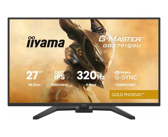 Iiyama G-MASTER GB2791QSU-B1 (68.5 cm (27 inches), black (matt), QHD, Fast-IPS, HDMI, DP, USB hub, 320Hz panel) Monitori