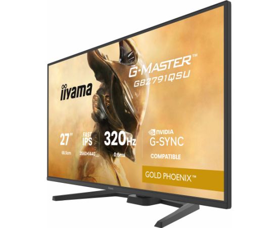 Iiyama G-MASTER GB2791QSU-B1 (68.5 cm (27 inches), black (matt), QHD, Fast-IPS, HDMI, DP, USB hub, 320Hz panel) Monitori