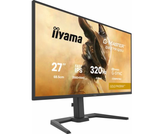 Iiyama G-MASTER GB2791QSU-B1 (68.5 cm (27 inches), black (matt), QHD, Fast-IPS, HDMI, DP, USB hub, 320Hz panel) Monitori