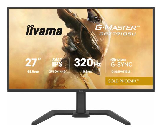 Iiyama G-MASTER GB2791QSU-B1 (68.5 cm (27 inches), black (matt), QHD, Fast-IPS, HDMI, DP, USB hub, 320Hz panel) Monitori