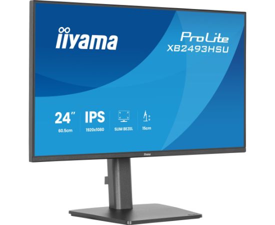 iiyama ProLite XB2493HSU-B1 - 27 - FullHD, IPS, HDMI, DP, USB hub, Adaptive-Sync, 120Hz panel Monitori