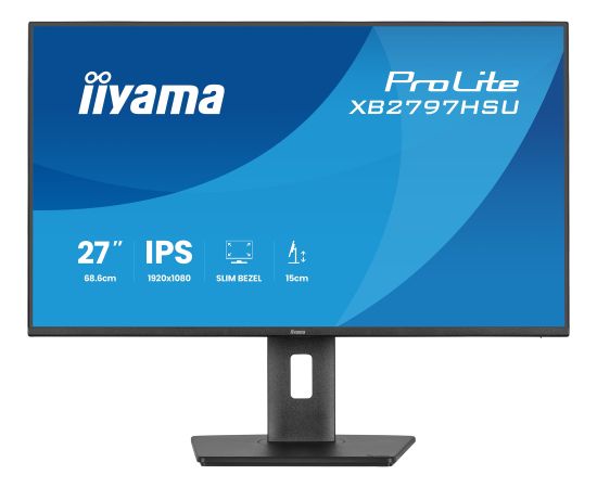 iiyama ProLite XB2797HSU-B1 - 27 - FullHD, IPS, HDMI, DP, USB hub, extended stand, 120Hz panel Monitori