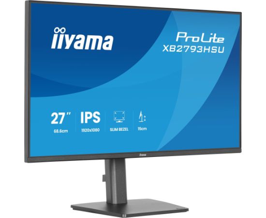 iiyama ProLite XB2793HSU-B1 - 27 - FullHD, IPS, HDMI, DP, USB-Hub, Lautsprecher, 120Hz Panel Monitori