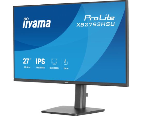 iiyama ProLite XB2793HSU-B1 - 27 - FullHD, IPS, HDMI, DP, USB-Hub, Lautsprecher, 120Hz Panel Monitori