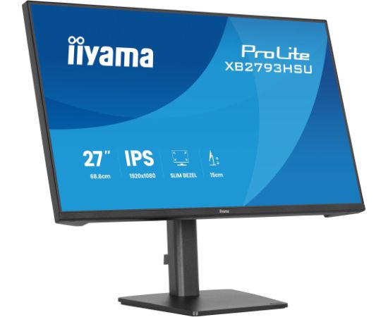 iiyama ProLite XB2793HSU-B1 - 27 - FullHD, IPS, HDMI, DP, USB-Hub, Lautsprecher, 120Hz Panel Monitori