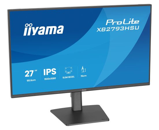 iiyama ProLite XB2793HSU-B1 - 27 - FullHD, IPS, HDMI, DP, USB-Hub, Lautsprecher, 120Hz Panel Monitori