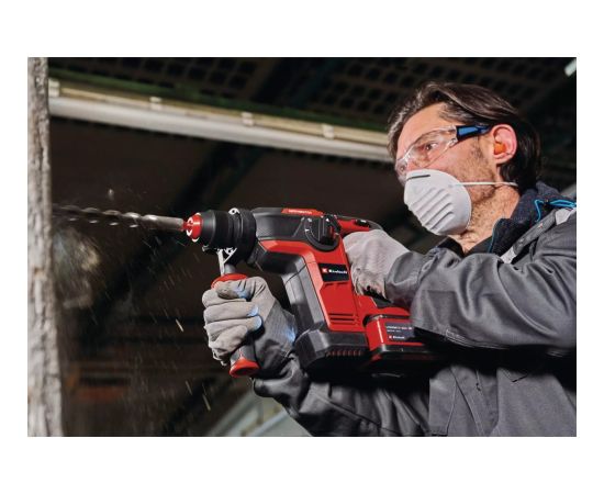 Einhell Professional cordless hammer drill TP-HD 18/28 Li BL+4, 18Volt (red/black, Li-Ion battery 3.0 Ah, 4-piece accessory set, E-Case S) Новинки Для дома и сада 