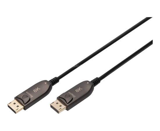 Digitus DisplayPort AOC Hybrid fiber optic cable, UHD 8K (black, 20 meters) Dažādi vadi