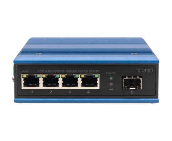 Digitus 4P Gigabit PoE Switch Ind. Unmanaged 1xSFP Wireless Routers