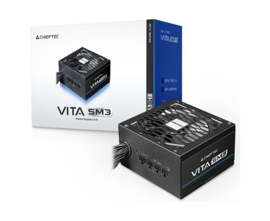 Chieftec VITA SM3 650W (black, 1x 12-pin high power GPU, 2x PCIe, cable management, 650 watts) Datoru barošanas bloki