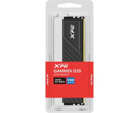 ADATA DIMM 8GB DDR4-3200 (black, AX4U32008G16A-SBKD35, XPG GAMMIX D35, INTEL XMP) RAM Operatīvā atmiņa