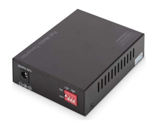 Digitus Gigabit PoE media converter, RJ45 / SFP, PSE black Tīkla vadi