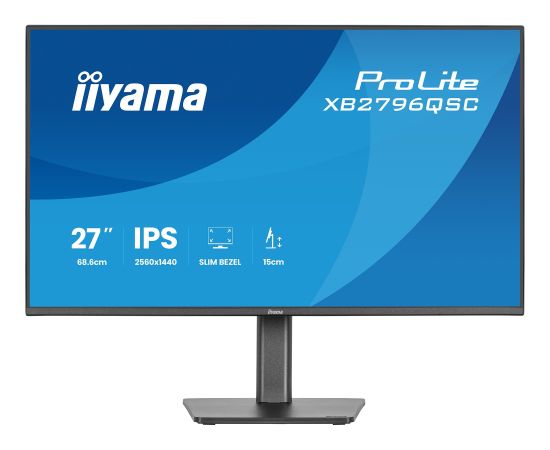 iiyama ProLite XB2796QSC-B1, LED monitor - 27 - black (matte), QHD, IPS, HDMI, DP, USB-C, USB hub Monitori