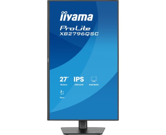 iiyama ProLite XB2796QSC-B1, LED monitor - 27 - black (matte), QHD, IPS, HDMI, DP, USB-C, USB hub Monitori