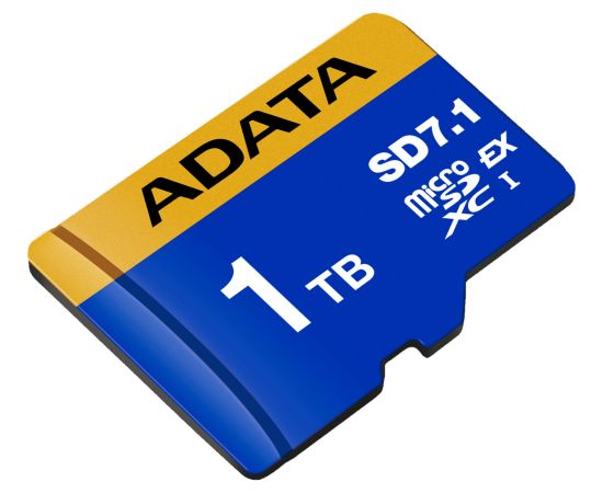 ADATA Premier Extreme microSDXC SD7.1 1 TB, blue/yellow memory card, SD7.1 Express, UHS-I U3, Class 10, V30, Nintendo Switch 2 Ready Новинки Компьютерная техника