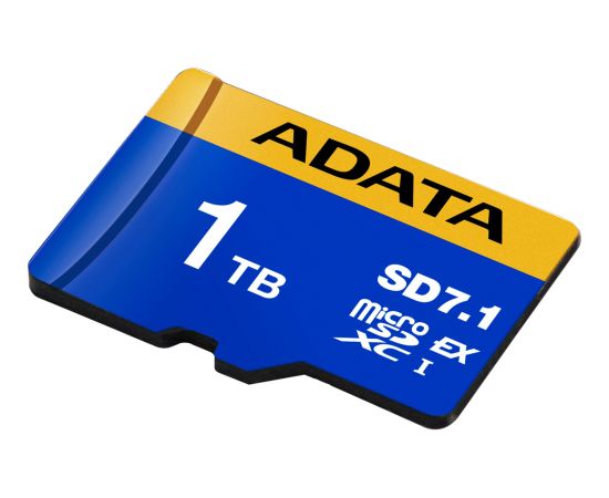 ADATA Premier Extreme microSDXC SD7.1 1 TB, blue/yellow memory card, SD7.1 Express, UHS-I U3, Class 10, V30, Nintendo Switch 2 Ready Новинки Компьютерная техника