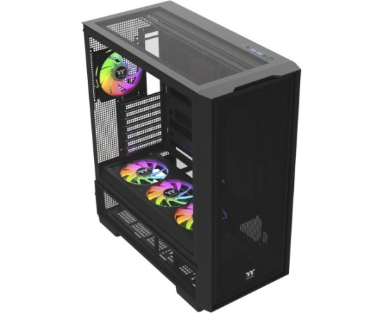 Thermaltake S380 TG ARGB Black, Tower Case, Black, Tempered Glass Datoru korpusi