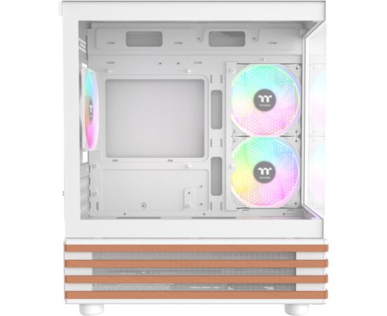 Thermaltake View 170 WS ARGB, Tower case white/wood, Tempered Glass x 2, Wood texture Datoru korpusi