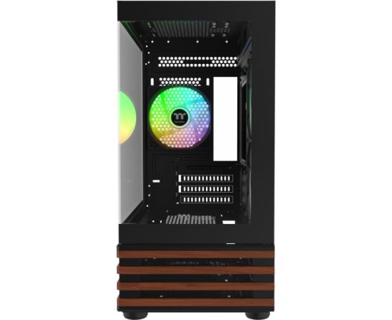 Thermaltake View 170 WS ARGB, Tower Case black/wood, Tempered Glass x 2, Wood Texture Datoru korpusi