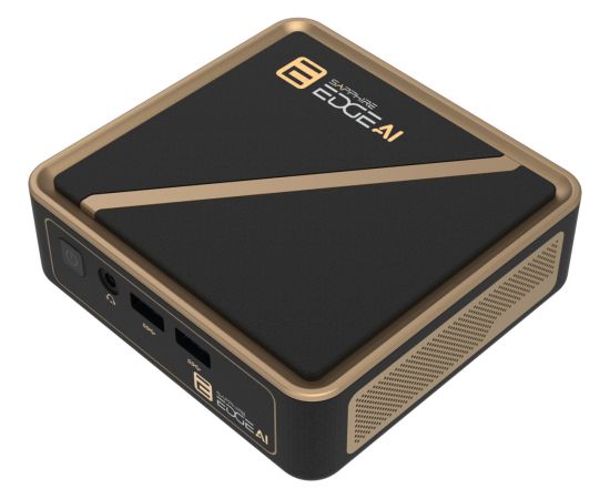 SAPPHIRE EDGE AI 350, Barebone black/gold, without operating system Personālie datori