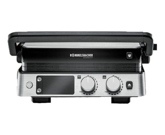 Rommelsbacher contact grill KG 2025 stainless steel/black, 2,000 watts Электрические грили