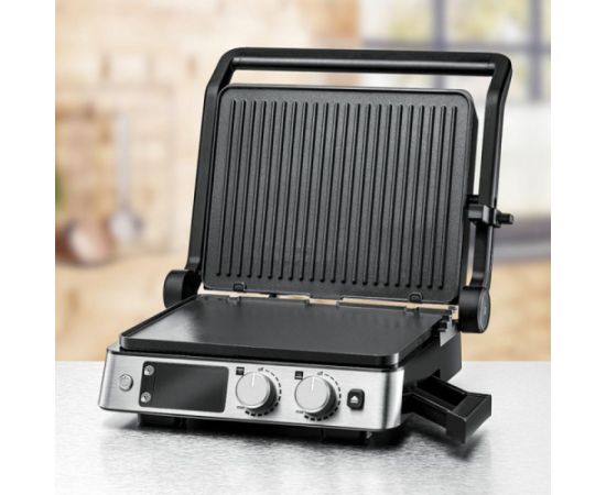 Rommelsbacher contact grill KG 2025 stainless steel/black, 2,000 watts Электрические грили