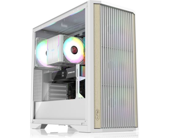 RAIJINTEK AGOS MAX-MS4, Tower case white, Tempered Glass Datoru korpusi