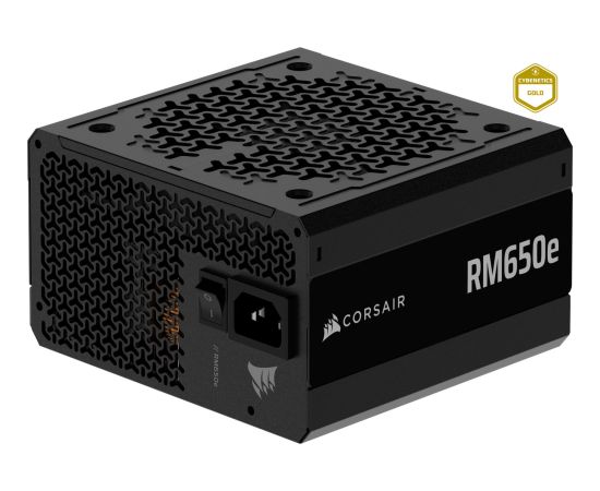 Corsair RM650e, PC power supply, black, 4x PCIe, cable management, 650 watts Datoru barošanas bloki