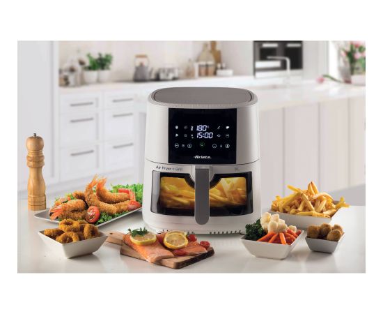 Ariete hot air fryer 9 L white, 1500 watts, 9 liter basket, with viewing window Taukvāres katli
