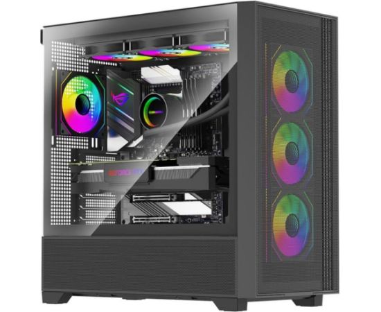Xilence Flux X916.ARGB, Tower Case, Black, Tempered Glass Datoru korpusi