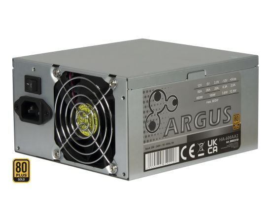 Inter-Tech HA-600AA2, PC power supply silver, 1x PCIe, 600 watts Блоки питания