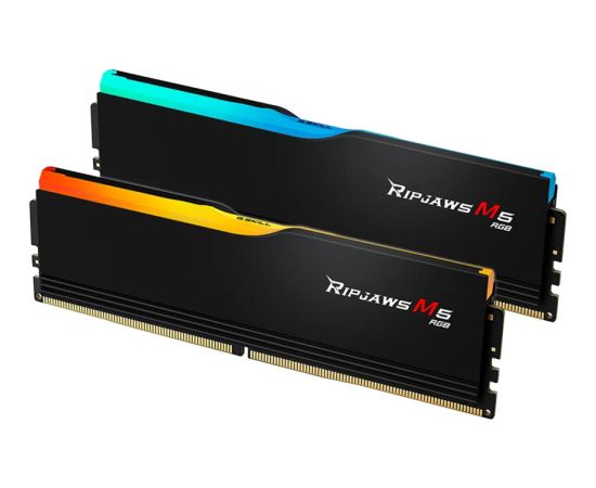 G.Skill DDR5 - 64GB - 6800 - CL - 34 (2x 32 GB) Dual Kit, black memory, F5-6800J3445G32GX2-RM5RK, Ripjaws M5 RGB, INTEL XMP RAM Operatīvā atmiņa