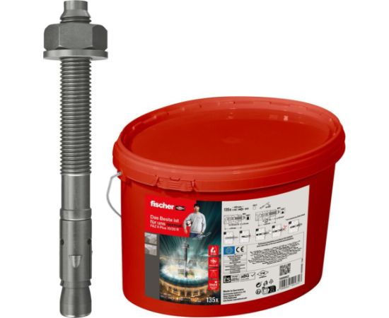 fischer bolt anchor FAZ II Plus 10/20 R in bucket, stainless steel dowel, 135 pieces Новинки Для дома и сада 