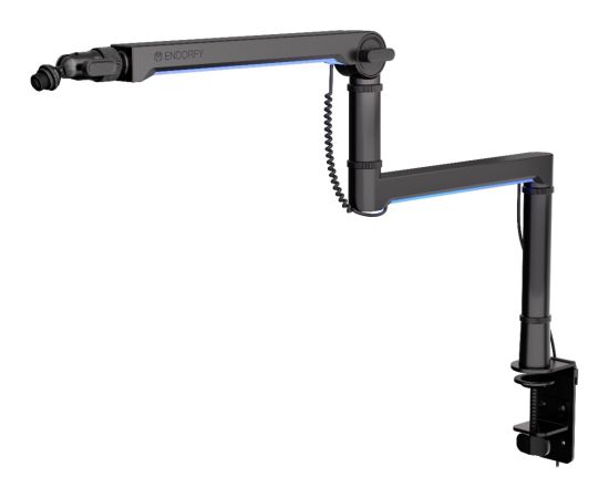 ENDORFY Microphone Mount Broadcast Low Profile RGB Boom Arm Black, for microphones up to 2kg, LED backlighting Jaunumi - Audio-Video