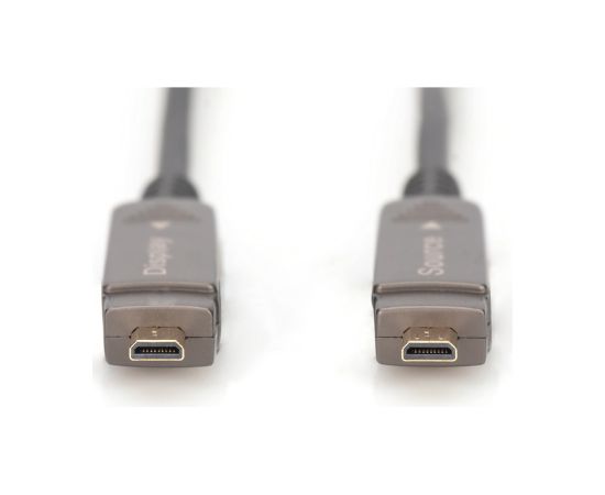 Digitus HDMI / Micro HDMI AOC Hybrid Fiber Optic Cable, UHD 4K Black, 20 Meters, Detachable Connectors Dažādi vadi