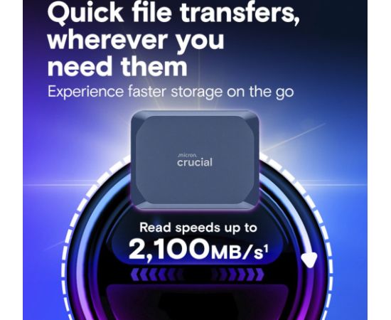 Crucial X10 Portable SSD 4 TB, external SSD blue, USB-C 3.2 SSD Cietie Diski (Solid state drive)