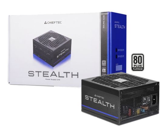 Chieftec Stealth 1200W, PC power supply black, 2x 12-pin high power GPU, 3x PCIe, cable management, 1200 watts Datoru barošanas bloki