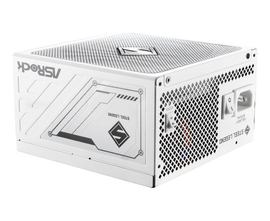 ASRock Steel Legend SL-1000GW, PC power supply white, 1x 12-pin high power GPU, 3x PCIe, cable management, 1000 watts Datoru barošanas bloki