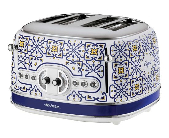 Ariete 4-slice toaster Capri white/multicoloured, 1630 watts, for 4 slices of toast Tosteri