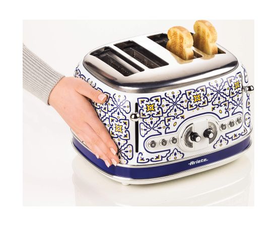 Ariete 4-slice toaster Capri white/multicoloured, 1630 watts, for 4 slices of toast Tosteri