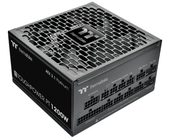Thermaltake Toughpower PT 1200W, PC power supply 1x 12 pin high power GPU, 5x PCIe, cable management, 1200 watts Datoru barošanas bloki