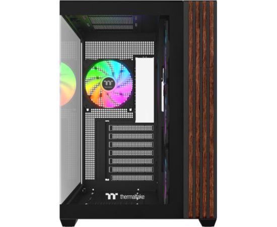 Thermaltake View 380 WS ARGB, Tower Case black/wood, Tempered Glass x 2, Wood Texture Datoru korpusi