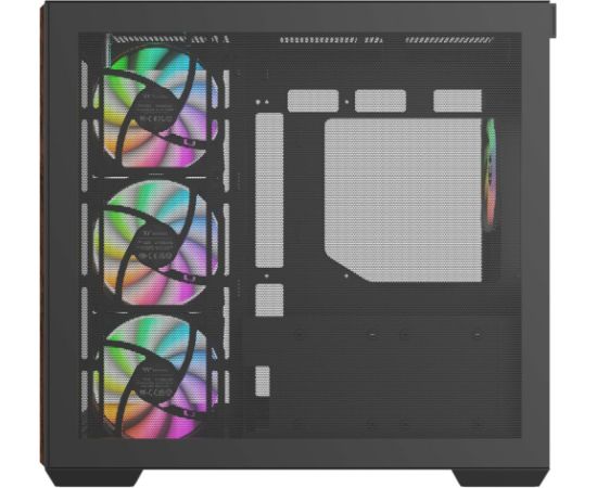 Thermaltake View 380 WS ARGB, Tower Case black/wood, Tempered Glass x 2, Wood Texture Datoru korpusi