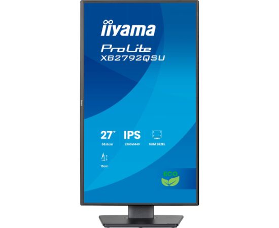 iiyama ProLite XB2792QSU-B1, LED monitor - 27 - black (matt), QHD, IPS, HDMI, DP, USB hub, 120Hz panel Monitori