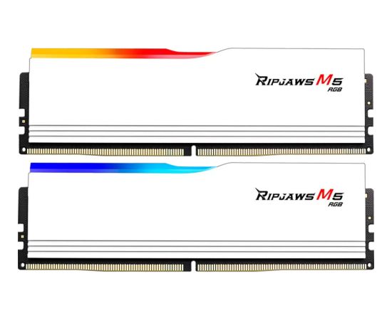 G.Skill DDR5 - 32GB - 6800 - CL - 34 (2x 16 GB) Dual Kit, White Memory, F5-6800J3445G16GX2-RM5RW, Ripjaws M5 RGB, INTEL XMP RAM Operatīvā atmiņa