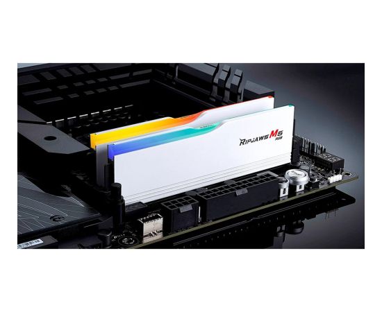 G.Skill DDR5 - 32GB - 6800 - CL - 34 (2x 16 GB) Dual Kit, White Memory, F5-6800J3445G16GX2-RM5RW, Ripjaws M5 RGB, INTEL XMP RAM Operatīvā atmiņa