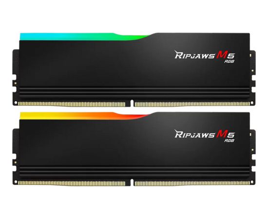 G.Skill DDR5 - 32GB - 6800 - CL - 34 (2x 16 GB) Dual Kit, black memory, F5-6800J3445G16GX2-RM5RK, Ripjaws M5 RGB, INTEL XMP RAM Operatīvā atmiņa