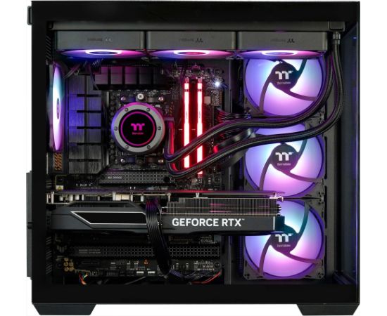 Thermaltake FTW RTX 5070 Ti Black, gaming PC black/transparent, Windows 11 Home Personālie datori