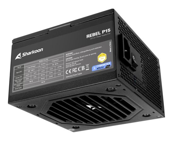 Sharkoon Rebel P15 750 (1x 12-pin high power GPU, 4x PCIe, cable management, 750 watts) Datoru barošanas bloki