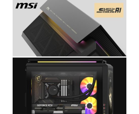 MSI MEG Vision X AI 2NVV7-009AT, gaming PC black/transparent, Windows 11 Home Personālie datori